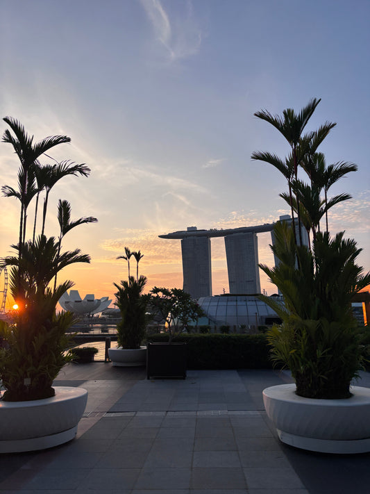 Marina Bay Sands at sunrise, captured during a morning run in Singapore