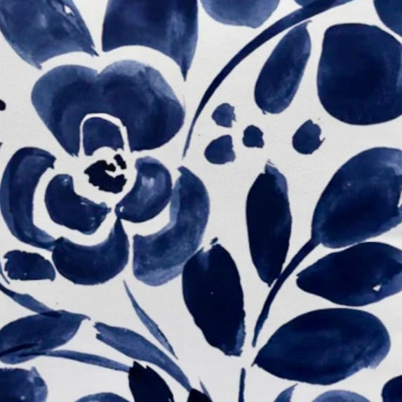 Brushstroke Blossom Blue Cushion Cover – 45x45cm