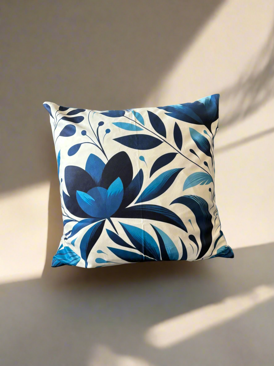 Blue Mirage Floral Cushion Cover – 45x45cm
