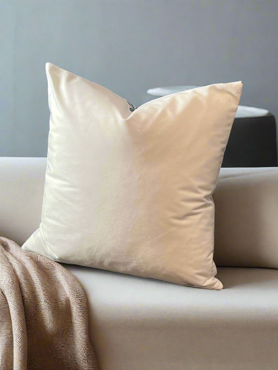 Brushstroke Blossom Blue Cushion Cover – 45x45cm