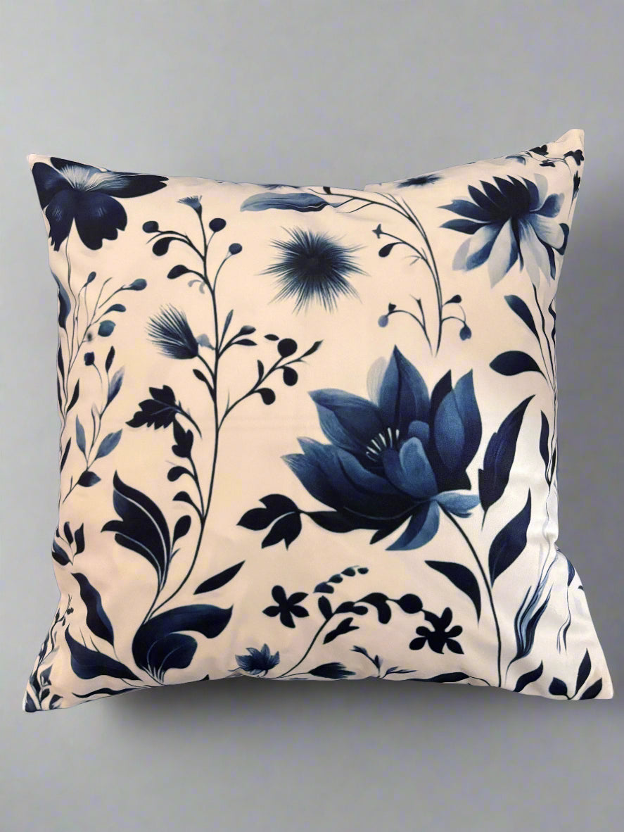 Porcelain Bloom Meadow Cushion Cover – 45x45cm