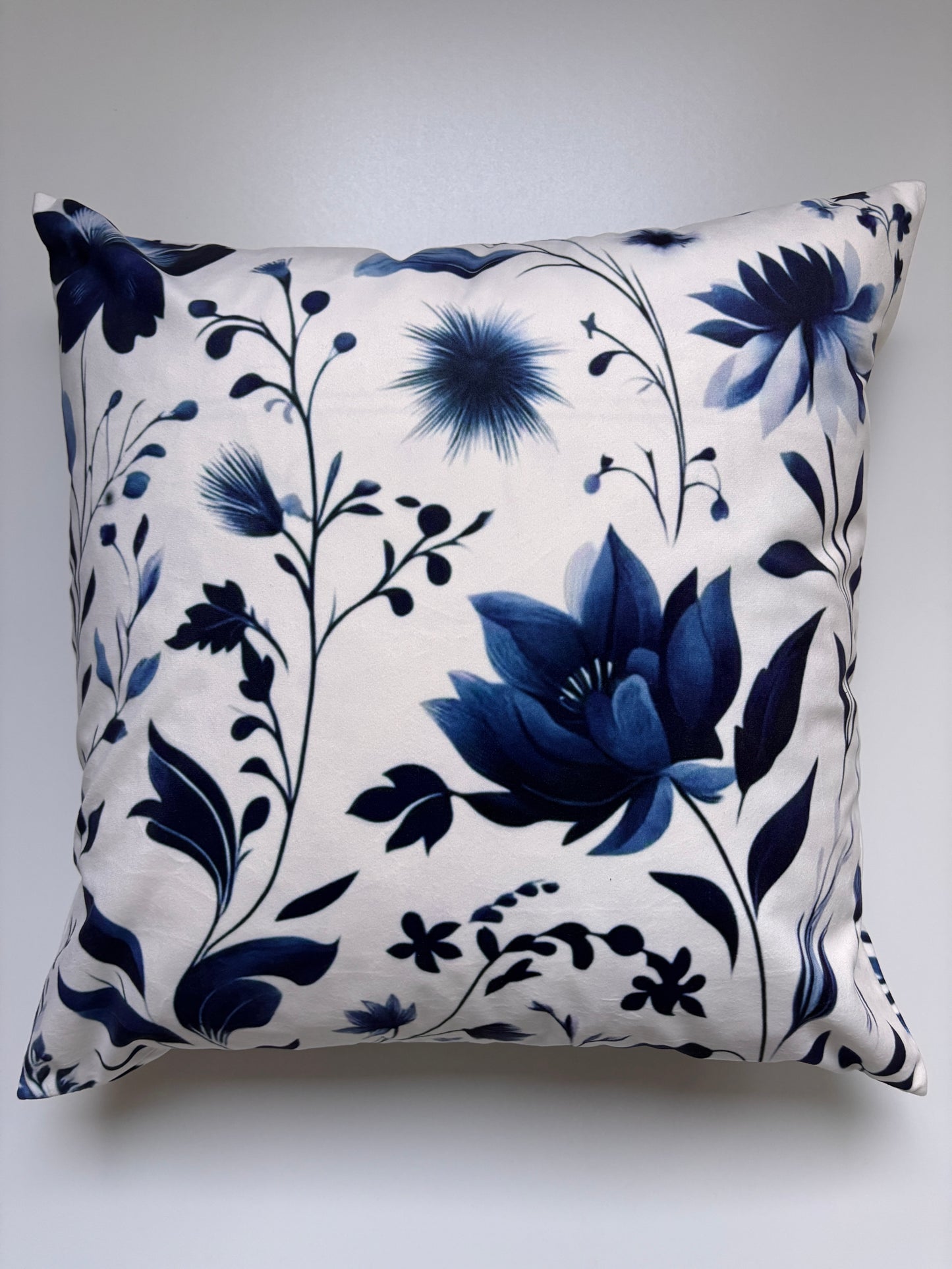 Porcelain Bloom Meadow Cushion Cover – 45x45cm