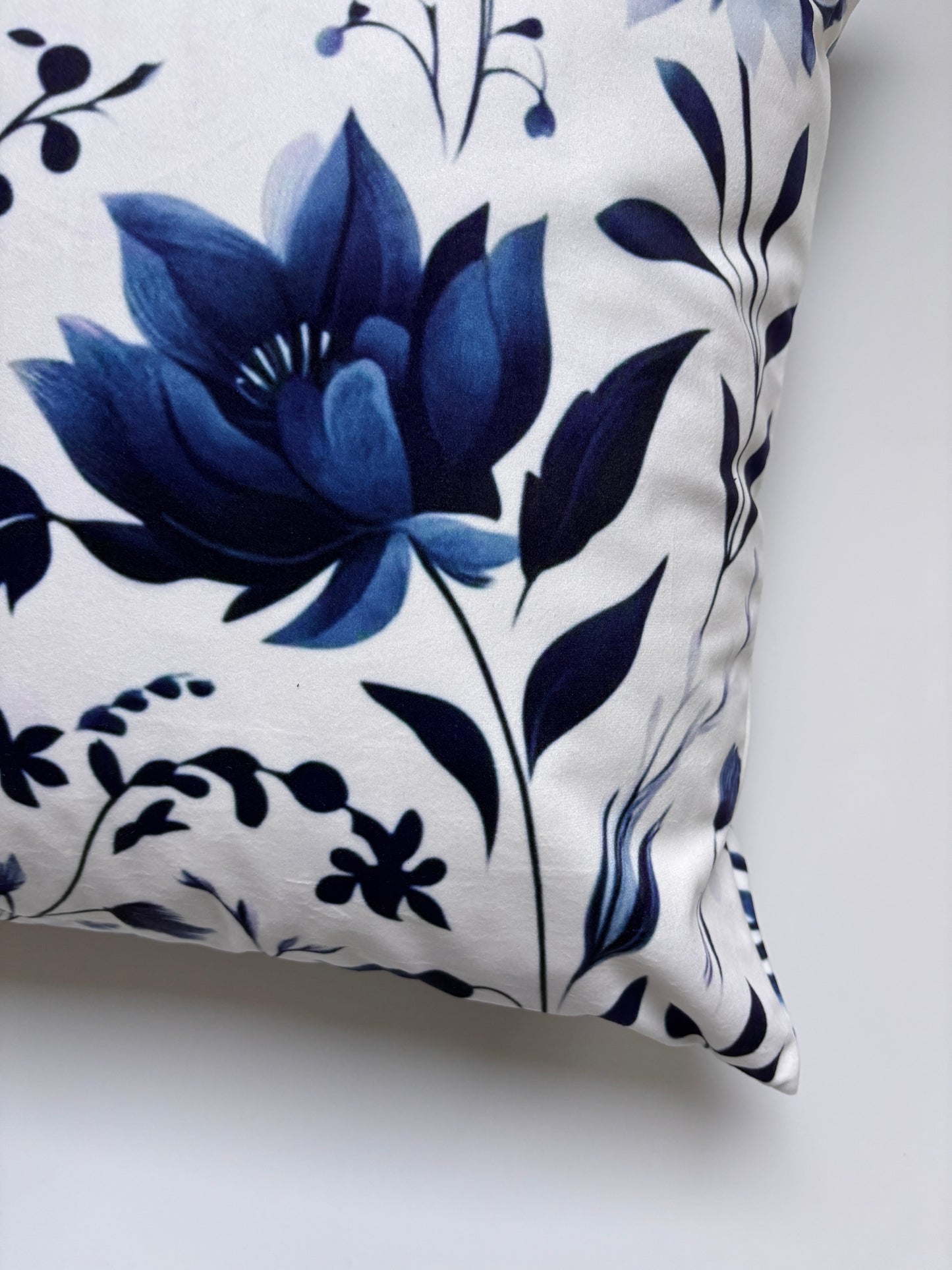Porcelain Bloom Meadow Cushion Cover – 45x45cm