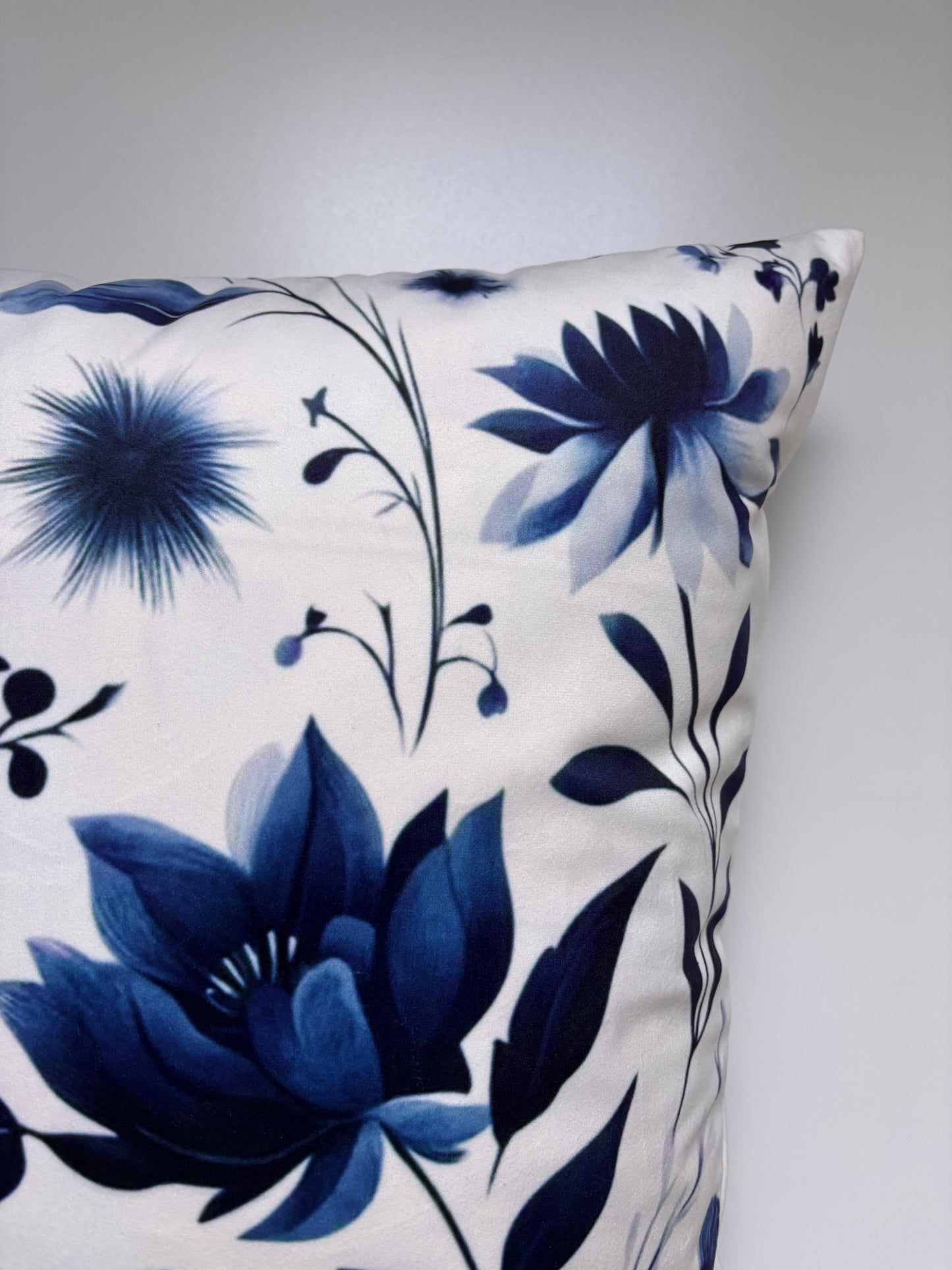Porcelain Bloom Meadow Cushion Cover – 45x45cm