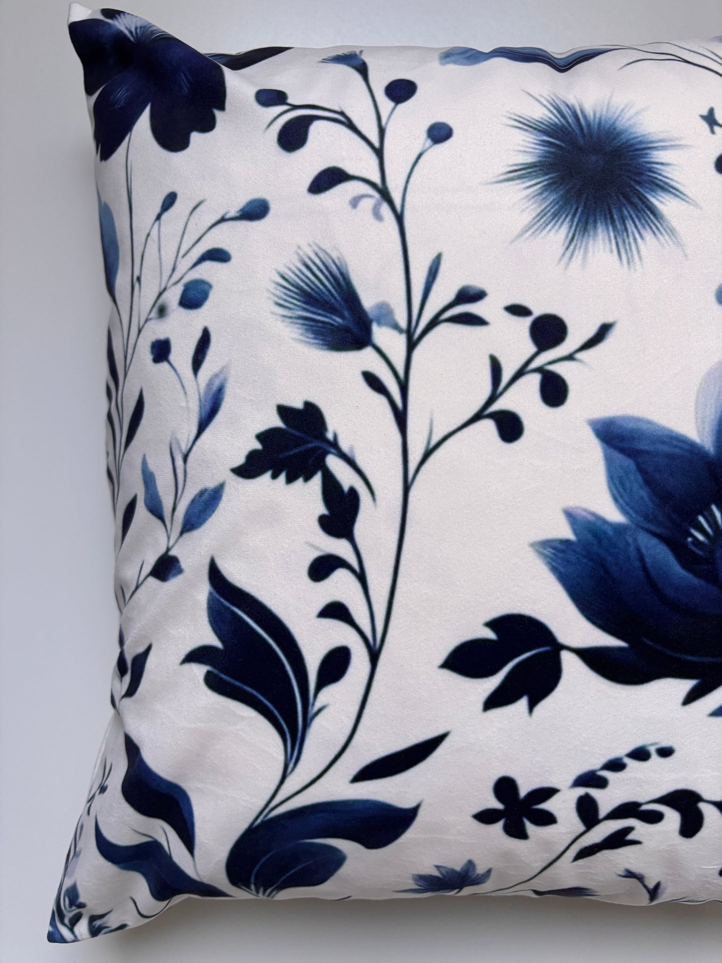 Porcelain Bloom Meadow Cushion Cover – 45x45cm