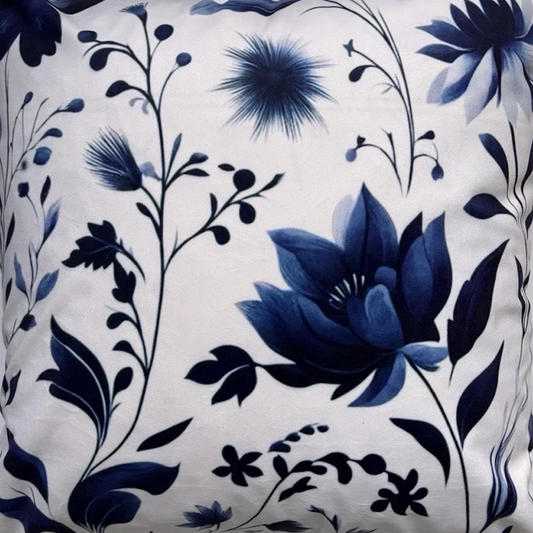 Porcelain Bloom Meadow Cushion Cover – 45x45cm