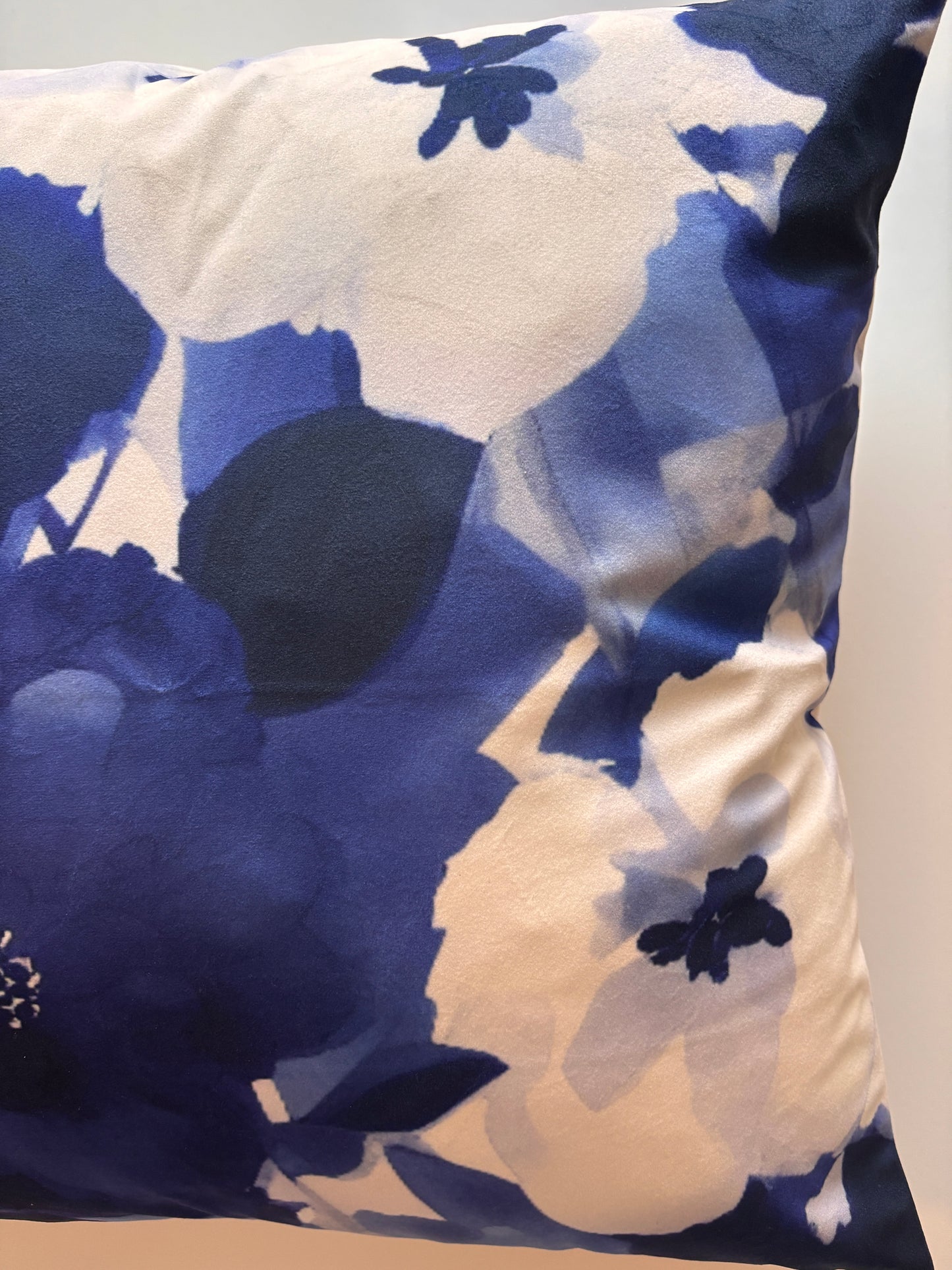 Midnight Blue Floral Cushion Cover – 45x45cm