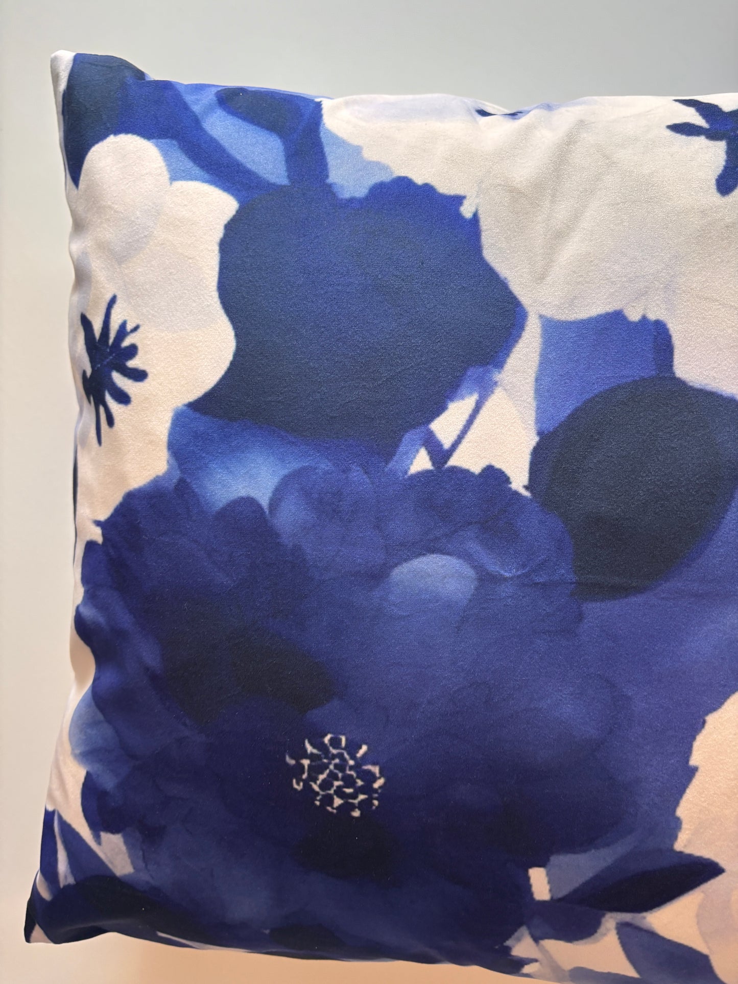Midnight Blue Floral Cushion Cover – 45x45cm