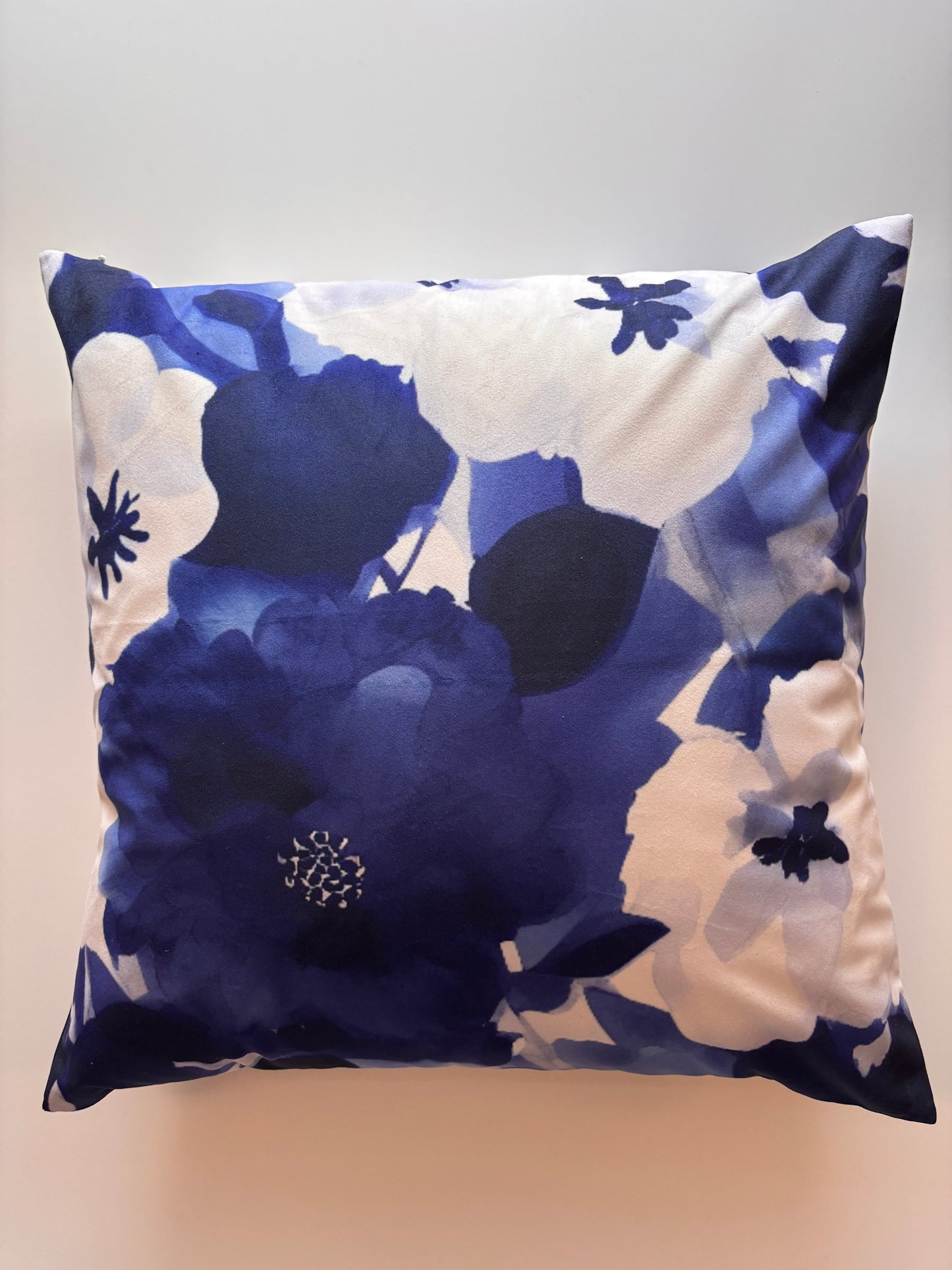 Midnight Blue Floral Cushion Cover – 45x45cm