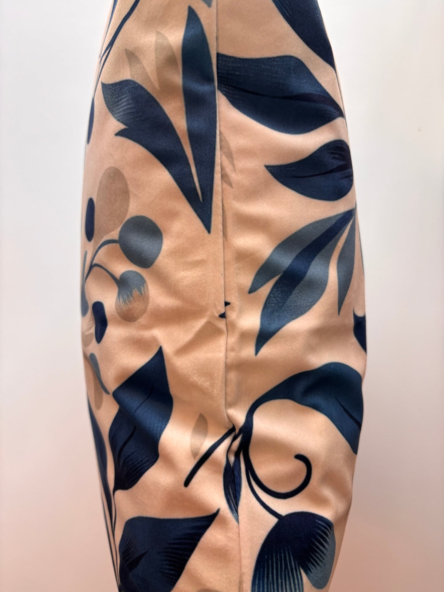 Ivory & Navy Bloom Cushion Cover – 45x45cm