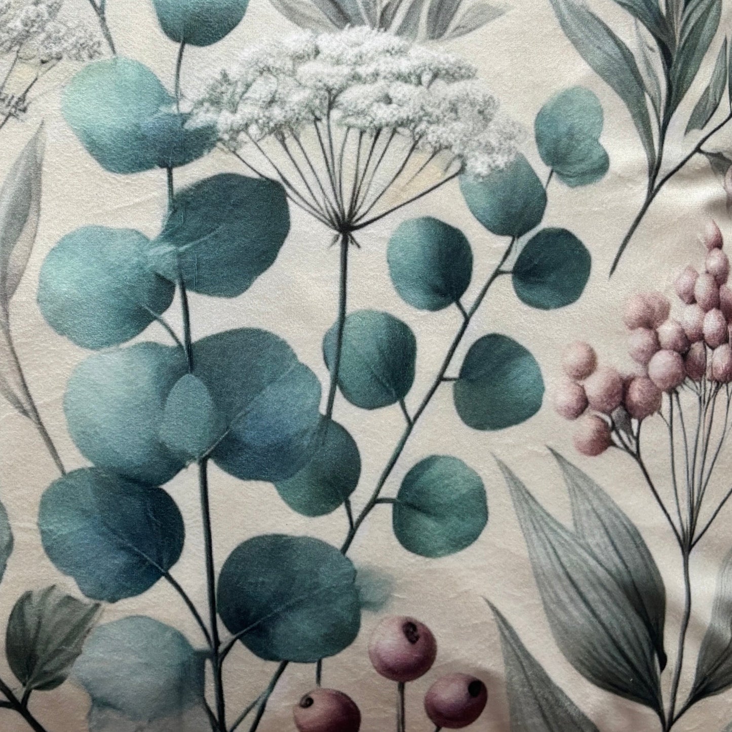 Sage Green Floral Cushion Cover – 45x45cm
