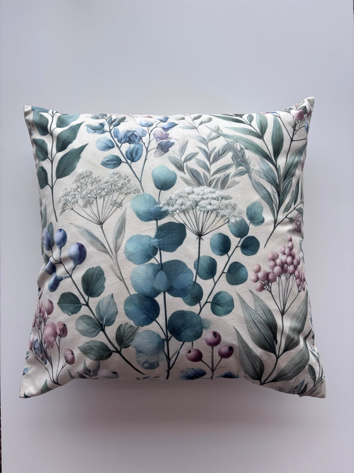 Sage Green Floral Cushion Cover – 45x45cm